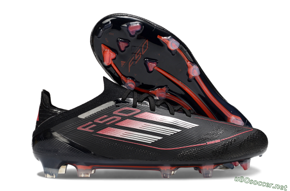 Men's Adidas F50 Elite FG Football Boots - Black/Silver/Red 2