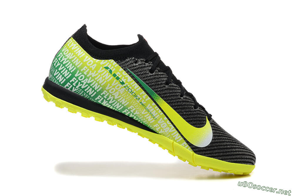 Men's Nike Air Zoom Mercurial Vapor 16 Elite TF Football Shoes - Black/Yellow/Red 7