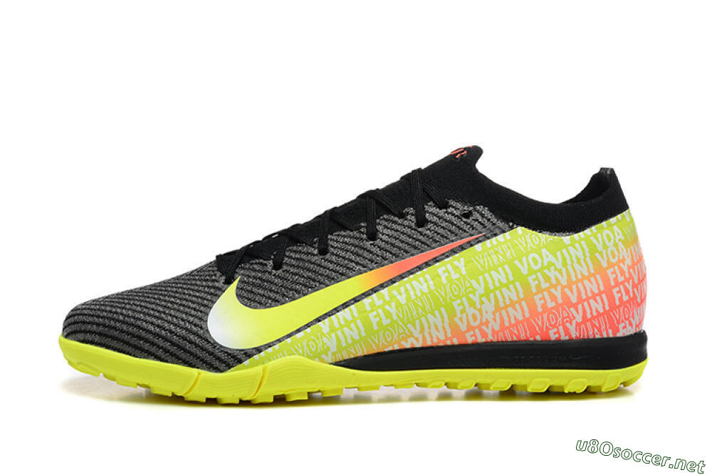 Men's Nike Air Zoom Mercurial Vapor 16 Elite TF Football Shoes - Black/Yellow/Red 0