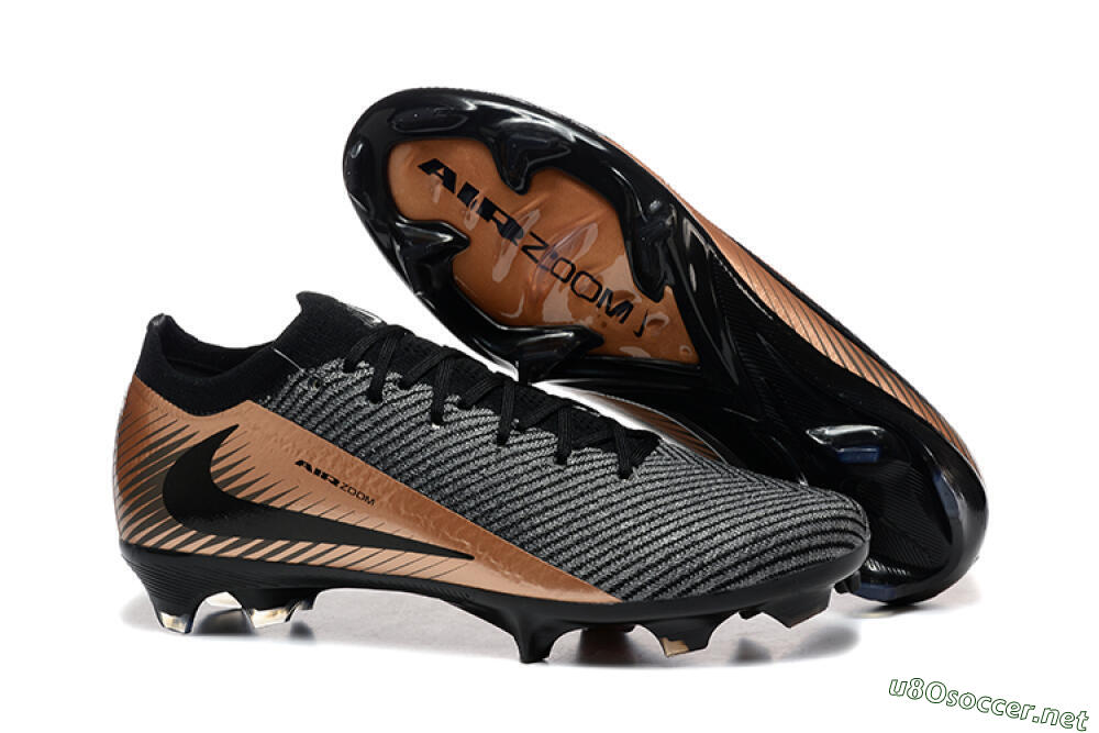 Men's Nike Air Zoom Mercurial Vapor 16 Elite FG Football Boots - Grey/Black/Gold 2