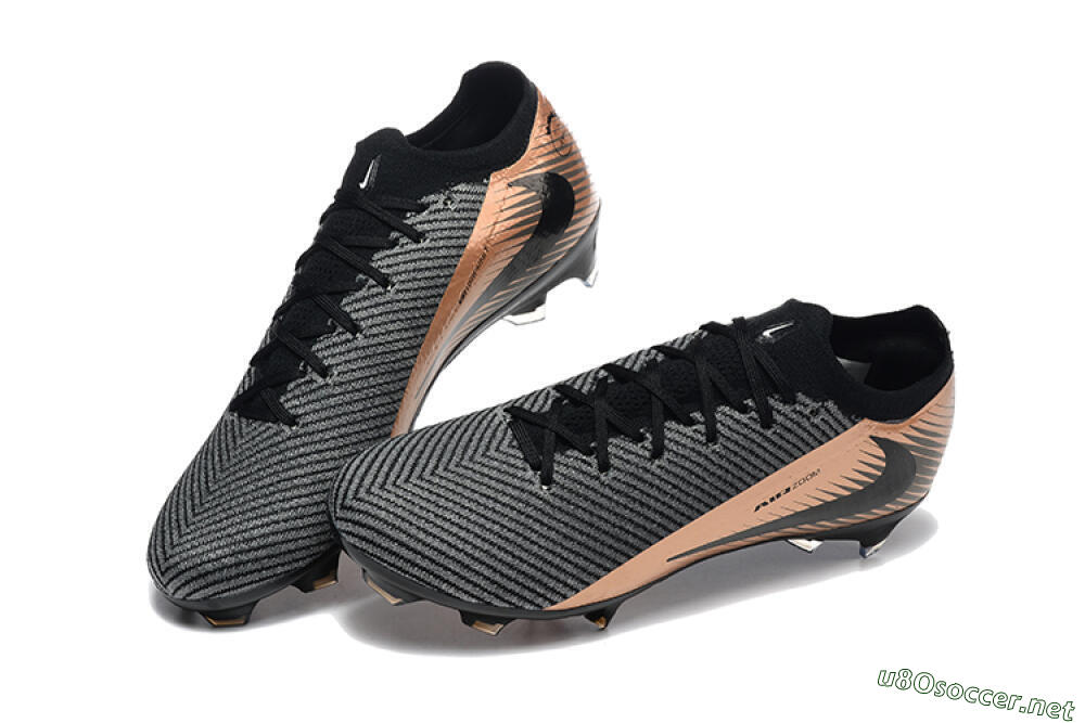 Men's Nike Air Zoom Mercurial Vapor 16 Elite FG Football Boots - Grey/Black/Gold 6