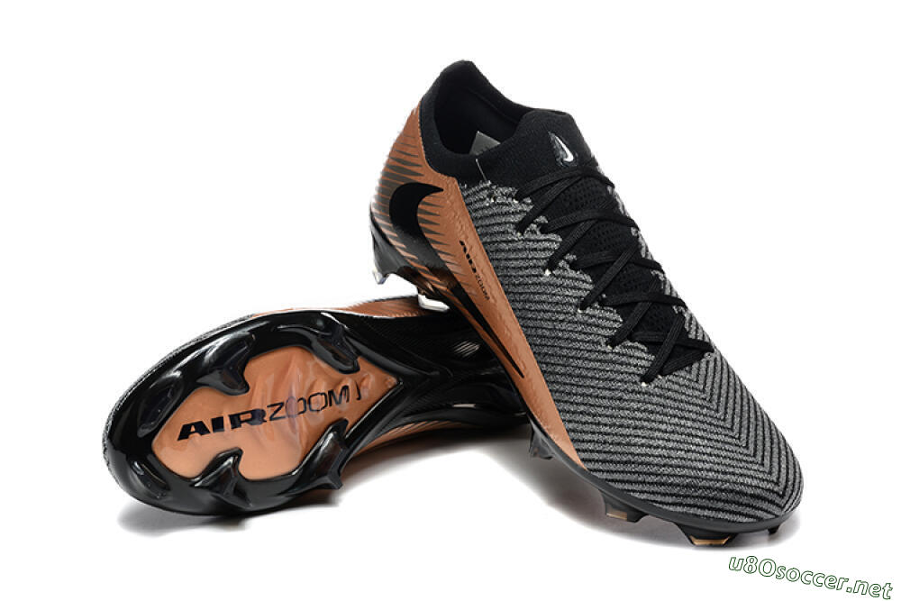 Men's Nike Air Zoom Mercurial Vapor 16 Elite FG Football Boots - Grey/Black/Gold 4