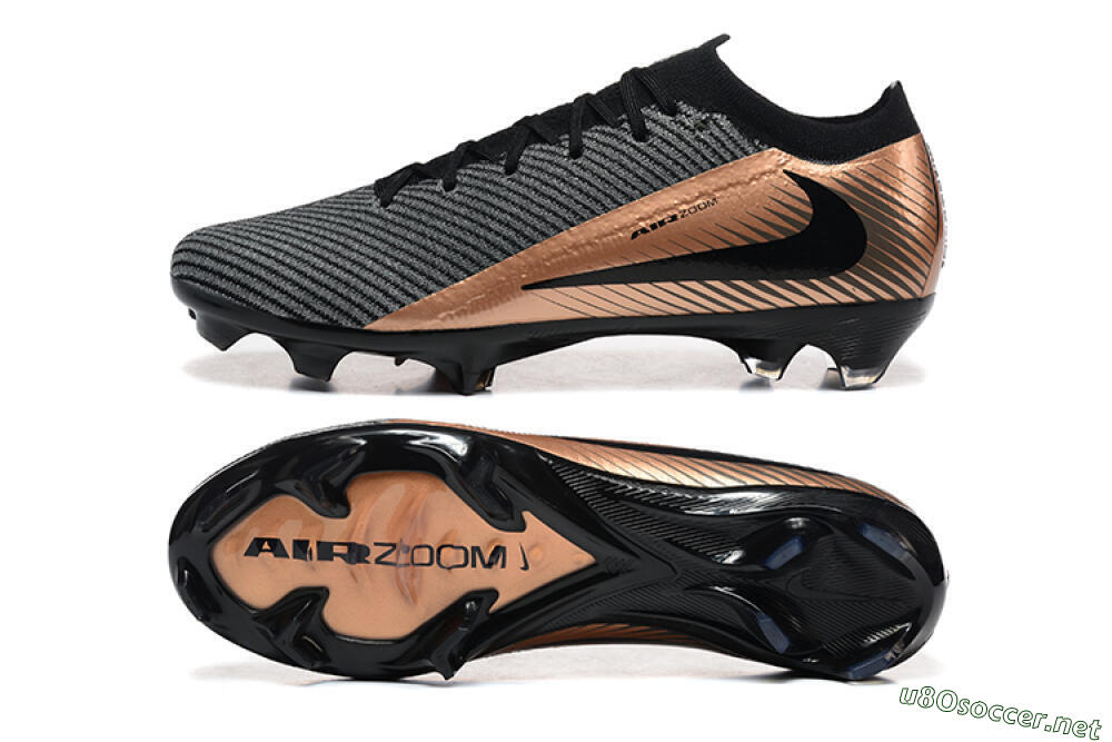 Men's Nike Air Zoom Mercurial Vapor 16 Elite FG Football Boots - Grey/Black/Gold 1