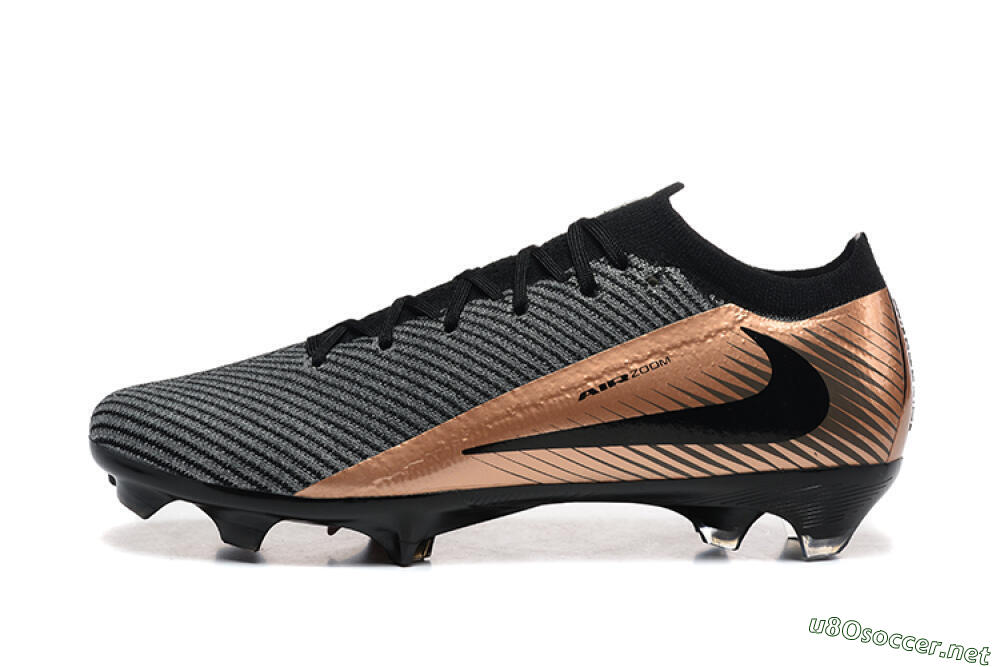 Men's Nike Air Zoom Mercurial Vapor 16 Elite FG Football Boots - Grey/Black/Gold 0
