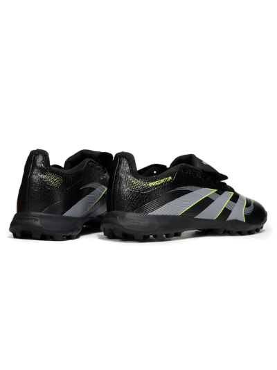 Unisex Adidas Predator 25 Elite Foldover Tongue TF Football Shoes - Black/Grey/Yellow