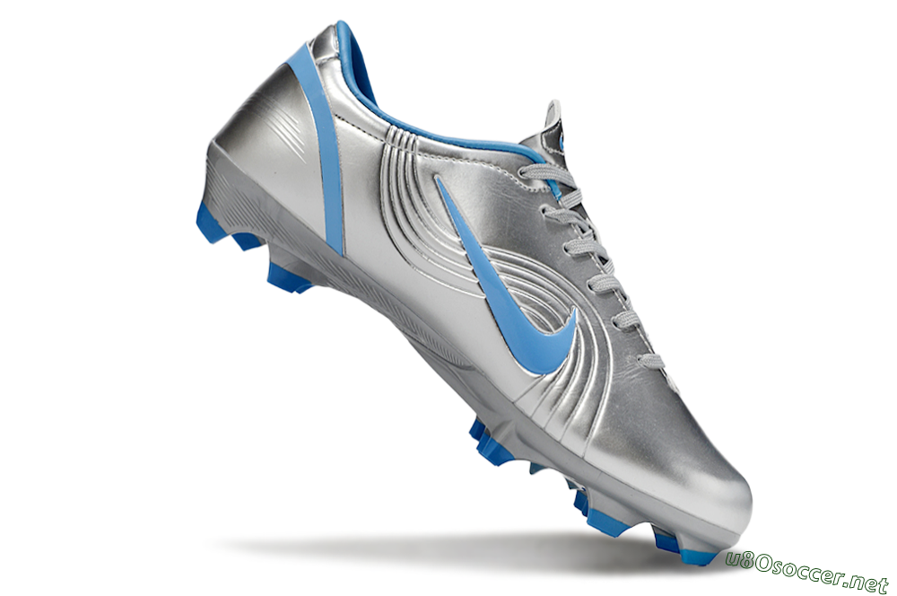 Men's Nike Mercurial Vapor 1 Elite FG Football Boots - Silver/Blue 4