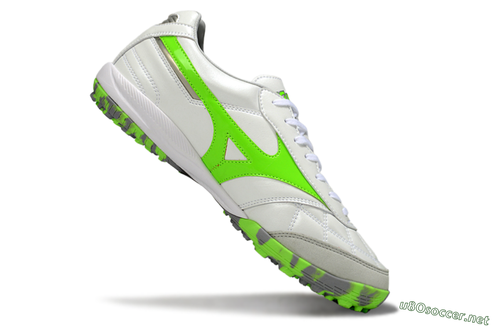 Men's Mizuno Morelia Neo 4 TF Football Shoes - Beige/Grey/Yellow 4