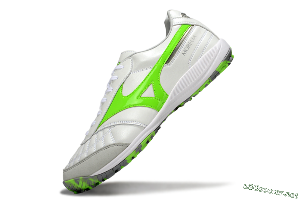 Men's Mizuno Morelia Neo 4 TF Football Shoes - Beige/Grey/Yellow 5