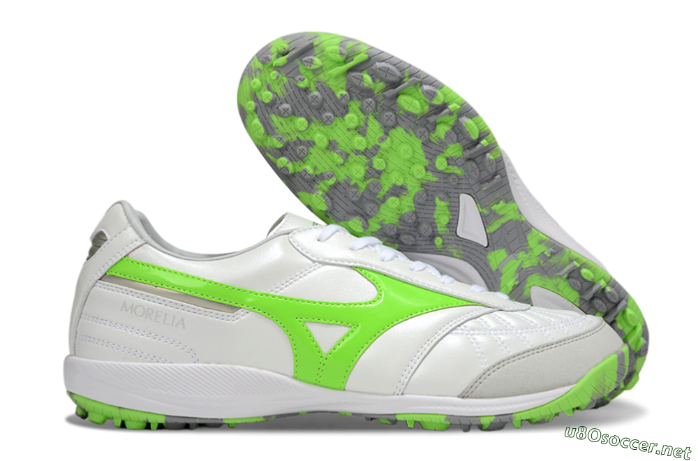 Men's Mizuno Morelia Neo 4 TF Football Shoes - Beige/Grey/Yellow 2