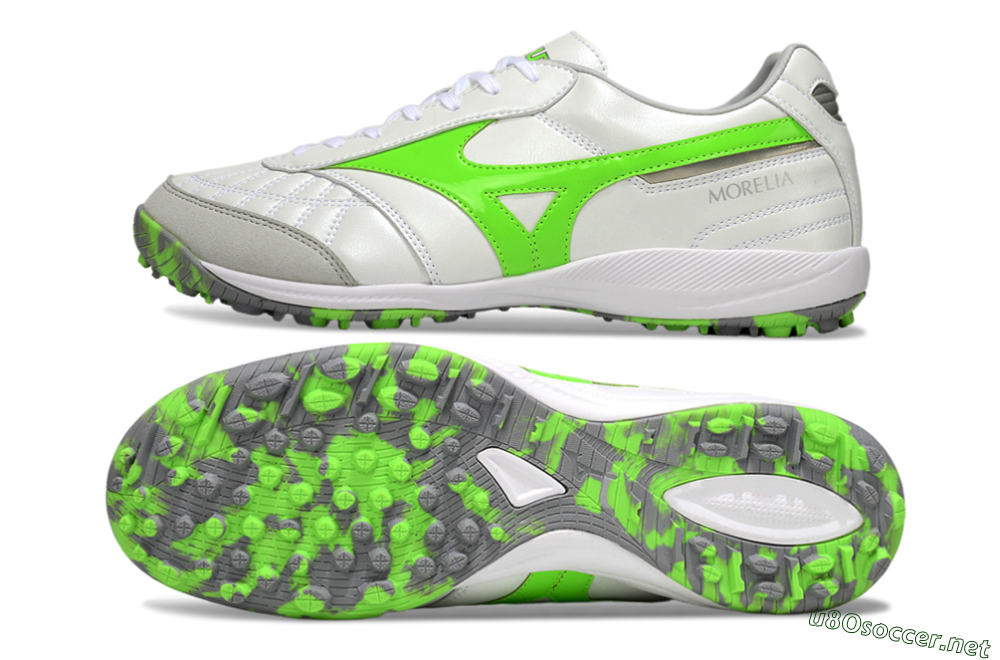 Men's Mizuno Morelia Neo 4 TF Football Shoes - Beige/Grey/Yellow 1