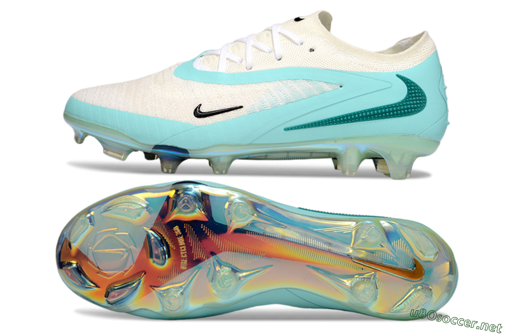 Men's Nike Phantom 6 Low Elite FG Football Boots - Beige/Jade/Gold 1