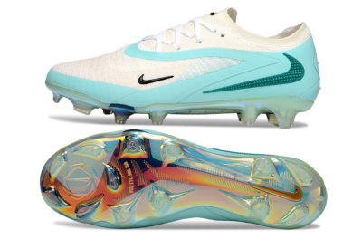 Men's Nike Phantom 6 Low Elite FG Football Boots - Beige/Jade/Gold