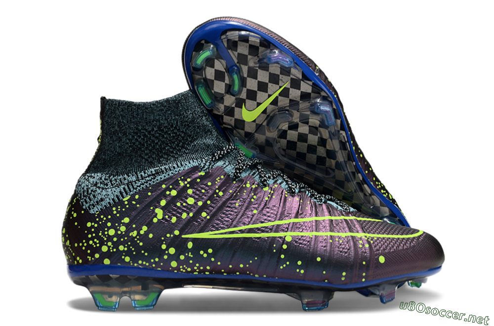 Men's Nike Mercurial Superfly 4 Elite FG Football Boots - Purple/Yellow/Blue 2
