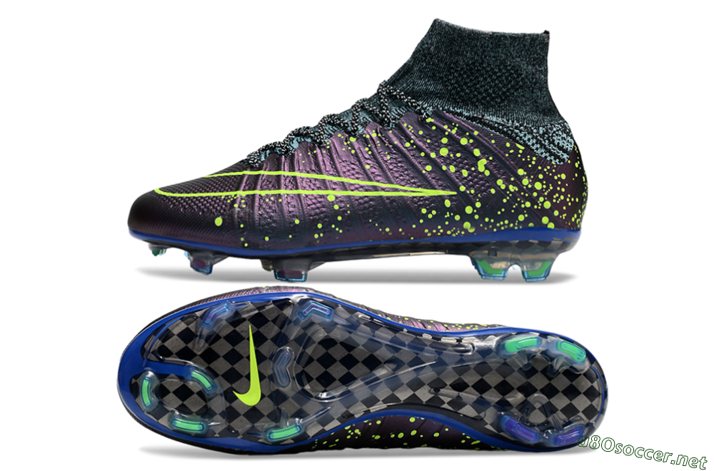 Men's Nike Mercurial Superfly 4 Elite FG Football Boots - Purple/Yellow/Blue 1