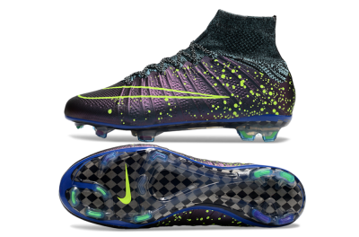 Men's Nike Mercurial Superfly 4 Elite FG Football Boots - Purple/Yellow/Blue
