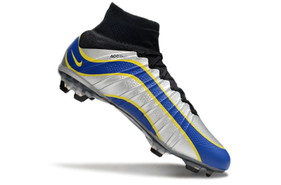 Men's Nike Mercurial Superfly 4 Elite FG Football Boots - Silver/Yellow/Blue