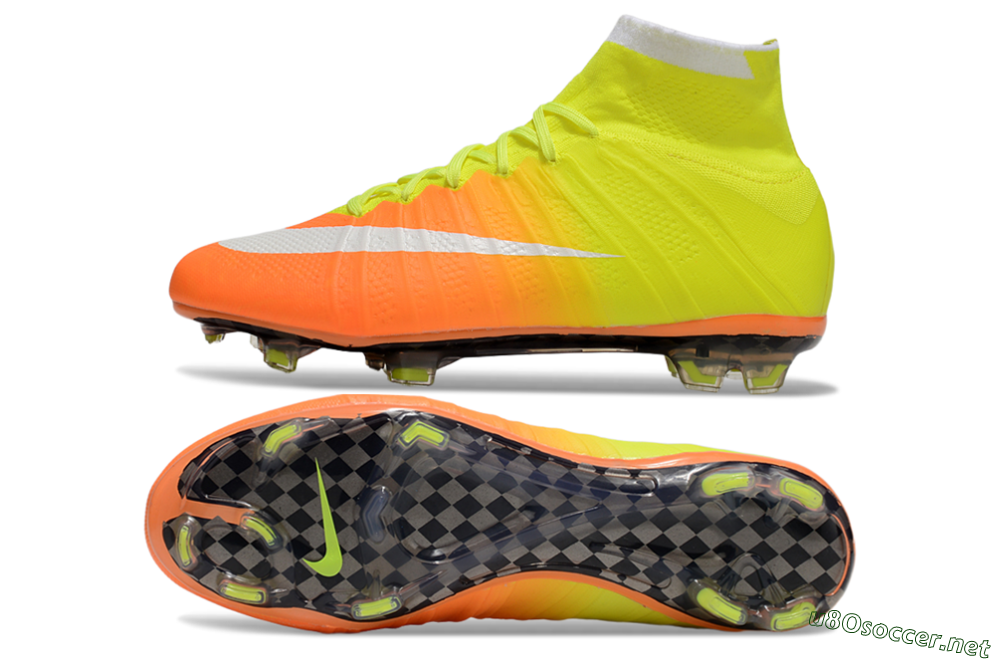Men's Nike Mercurial Superfly 4 Elite FG Football Boots - Yellow/White/Orange 1