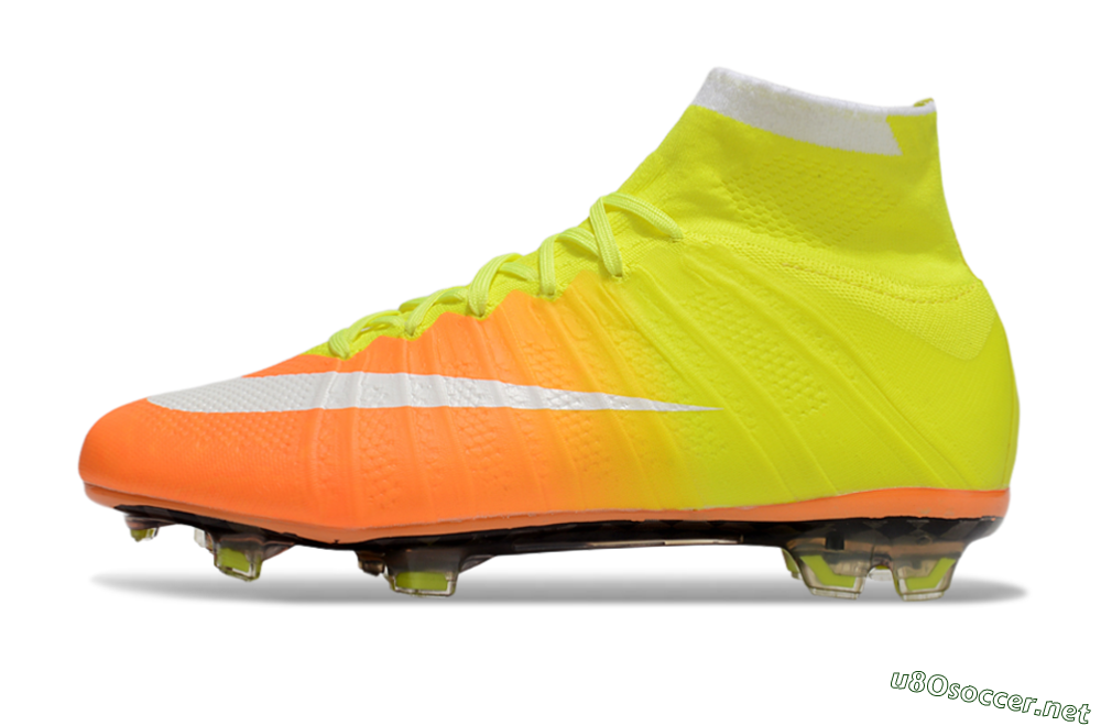 Men's Nike Mercurial Superfly 4 Elite FG Football Boots - Yellow/White/Orange 0