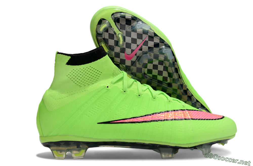 Men's Nike Mercurial Superfly 4 Elite FG Football Boots - Yellow/Black/Pink 2