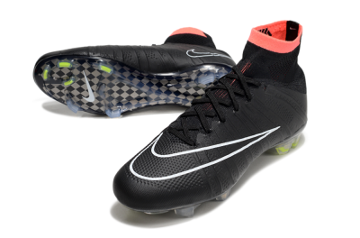 Men's Nike Mercurial Superfly 4 Elite FG Football Boots - Black/Pink/White