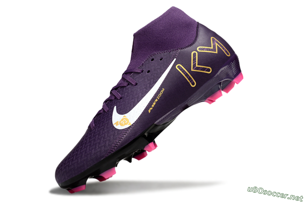 Men's Nike Air Zoom Mercurial Superfly 10 Elite FG Football Boots - Purple/White/Gold 5