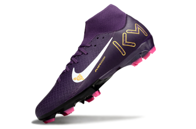 Men's Nike Air Zoom Mercurial Superfly 10 Elite FG Football Boots - Purple/White/Gold