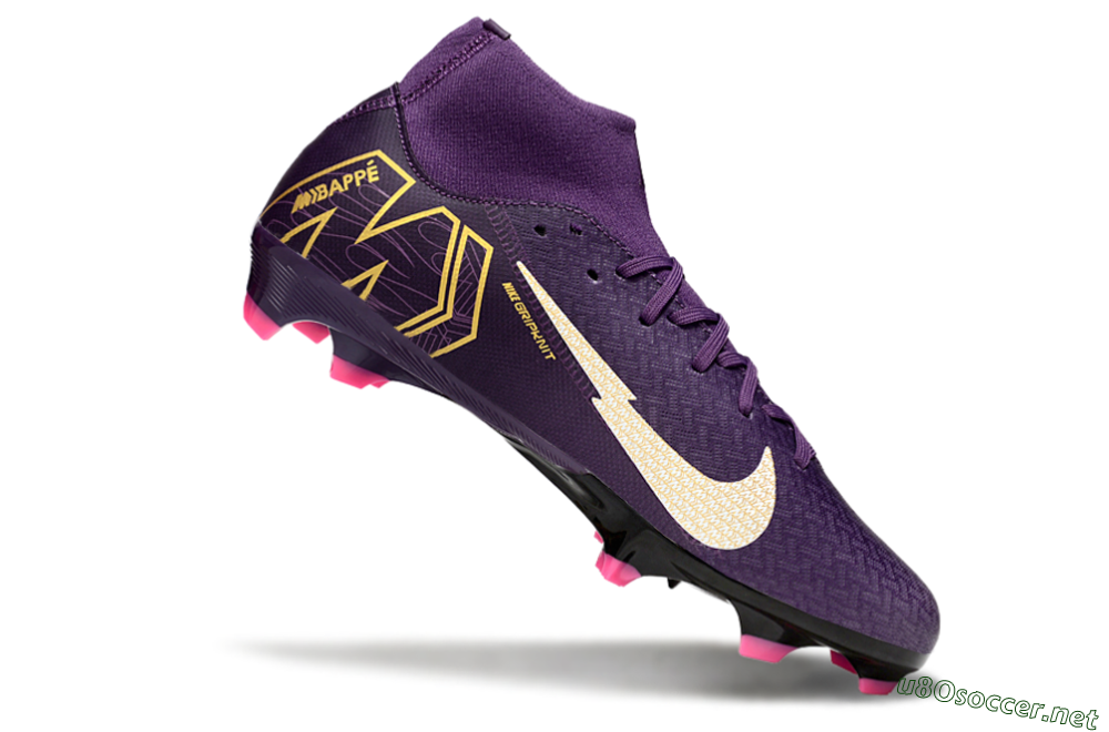 Men's Nike Air Zoom Mercurial Superfly 10 Elite FG Football Boots - Purple/White/Gold 4