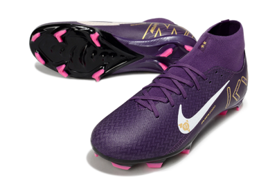 Men's Nike Air Zoom Mercurial Superfly 10 Elite FG Football Boots - Purple/White/Gold