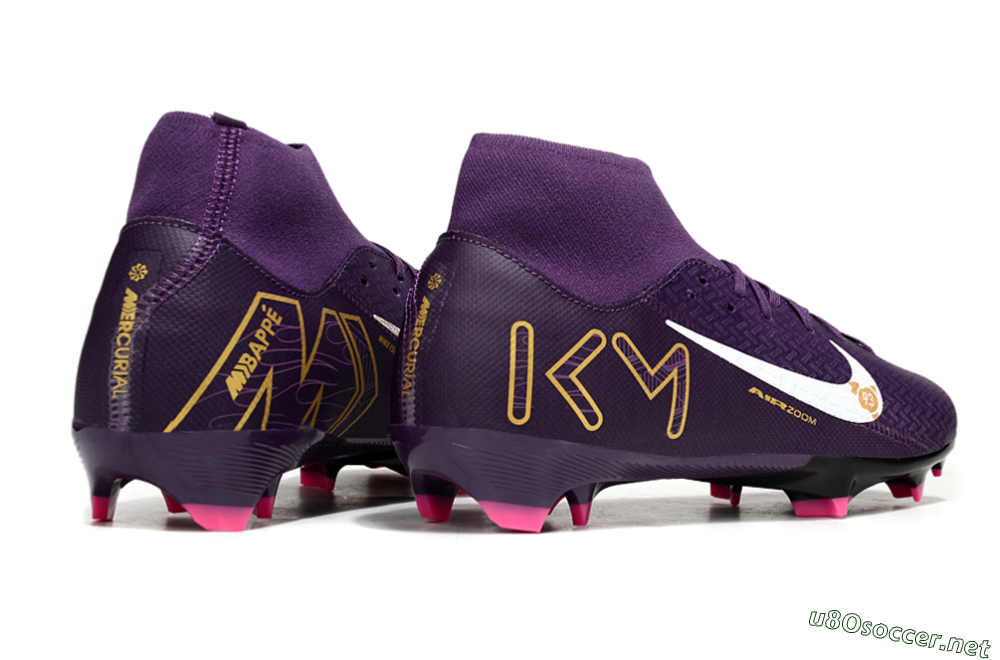 Men's Nike Air Zoom Mercurial Superfly 10 Elite FG Football Boots - Purple/White/Gold 6