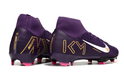 Men's Nike Air Zoom Mercurial Superfly 10 Elite FG Football Boots - Purple/White/Gold