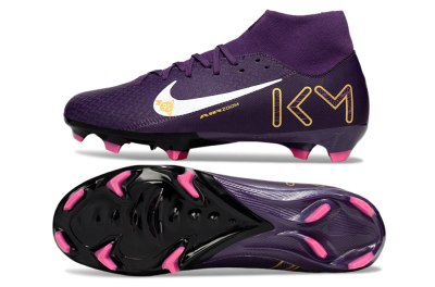 Men's Nike Air Zoom Mercurial Superfly 10 Elite FG Football Boots - Purple/White/Gold
