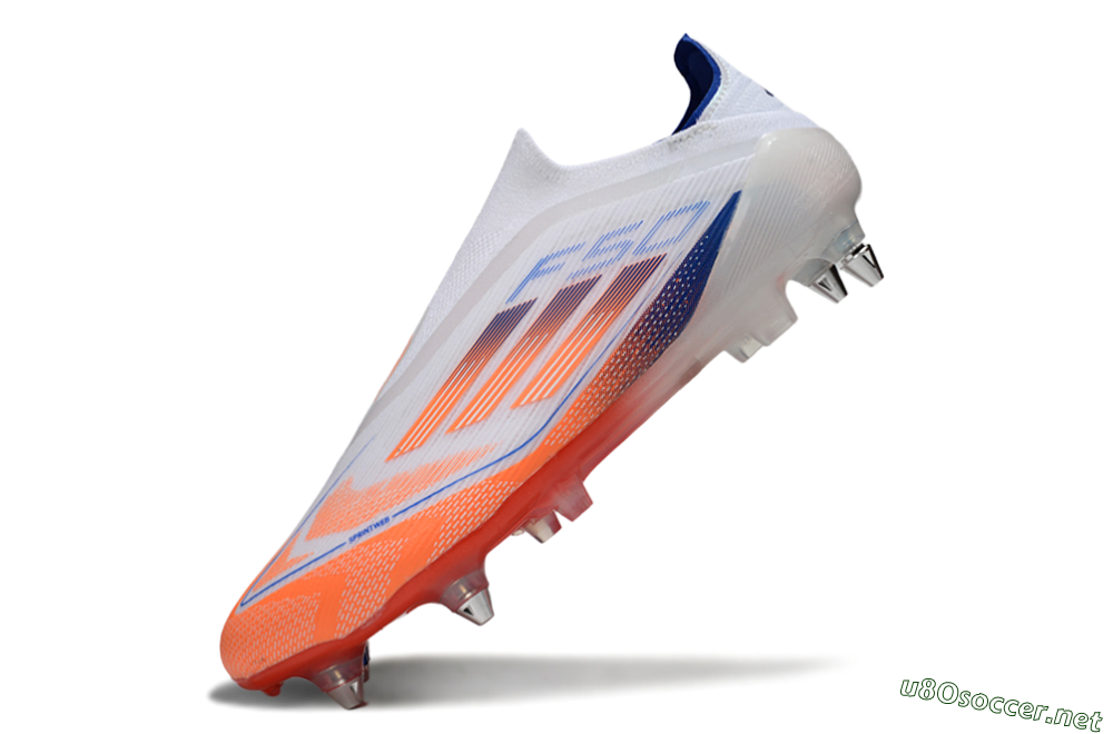 Men's Adidas F50 Elite Laceless SG Football Boots - White/Red/Blue 5