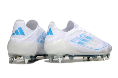 Men's Adidas F50 Elite SG Football Boots - White/Blue