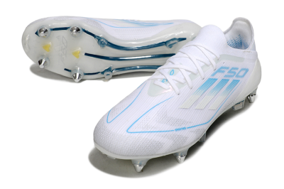 Men's Adidas F50 Elite SG Football Boots - White/Blue
