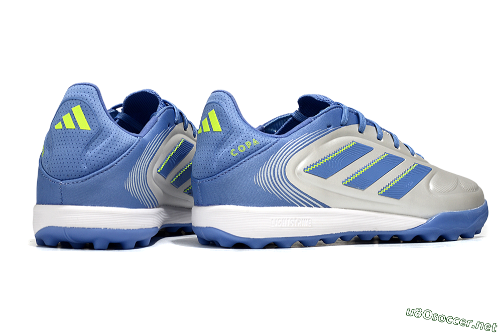 Men's Adidas Copa Pure 3 TF Football Shoes - Silver/Blue/Yellow 6