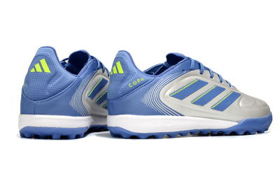 Men's Adidas Copa Pure 3 TF Football Shoes - Silver/Blue/Yellow