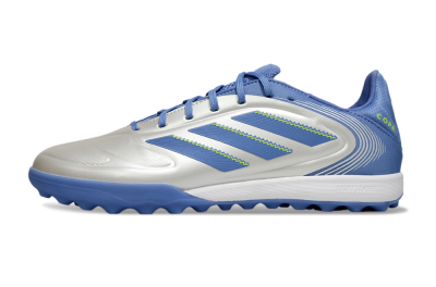 Men's Adidas Copa Pure 3 TF Football Shoes - Silver/Blue/Yellow