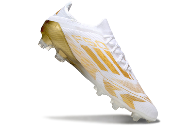 Men's Adidas F50 Elite FG Football Boots - White/Gold