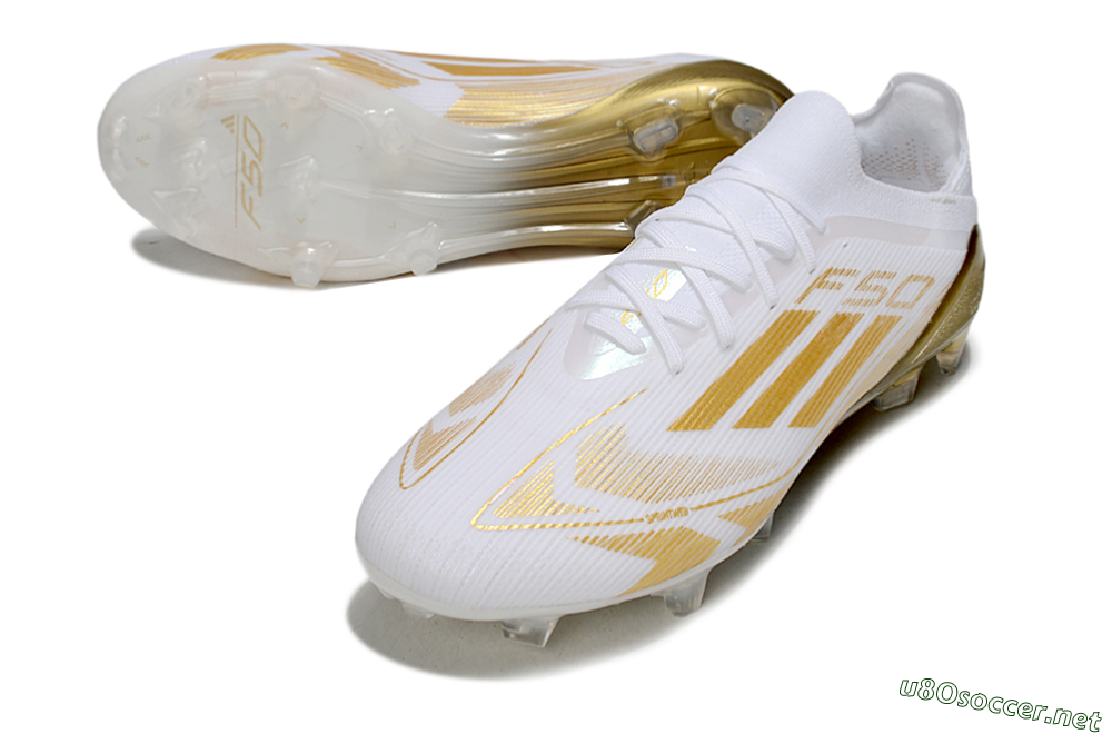 Men's Adidas F50 Elite FG Football Boots - White/Gold 3