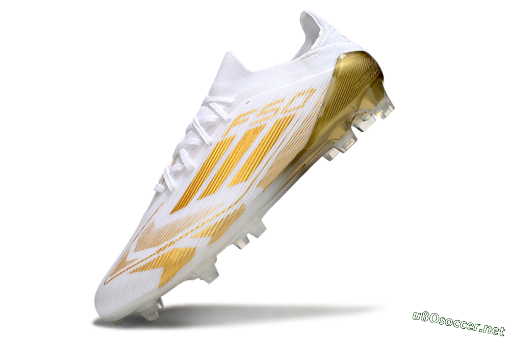 Men's Adidas F50 Elite FG Football Boots - White/Gold 5