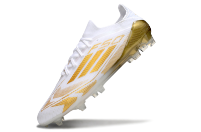 Men's Adidas F50 Elite FG Football Boots - White/Gold
