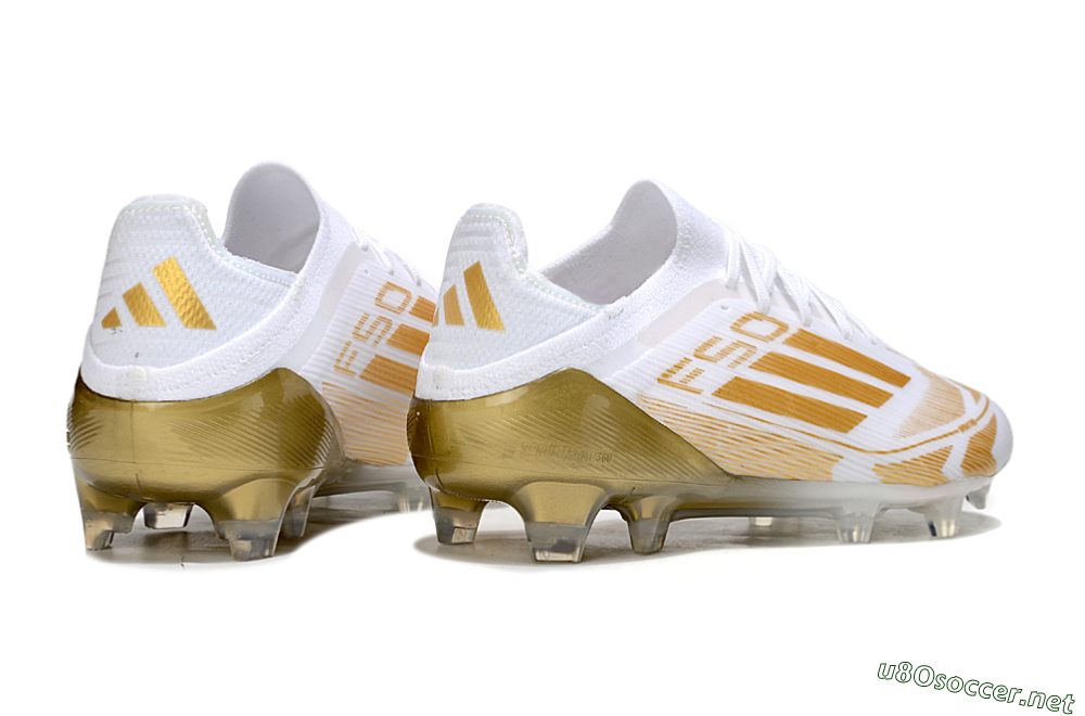 Men's Adidas F50 Elite FG Football Boots - White/Gold 6