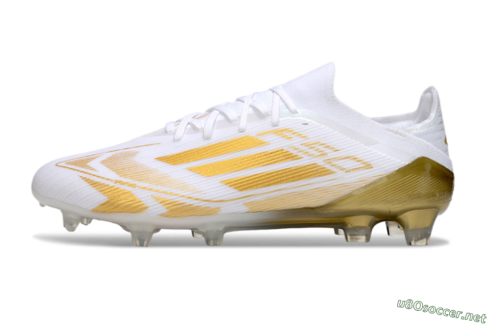 Men's Adidas F50 Elite FG Football Boots - White/Gold 0