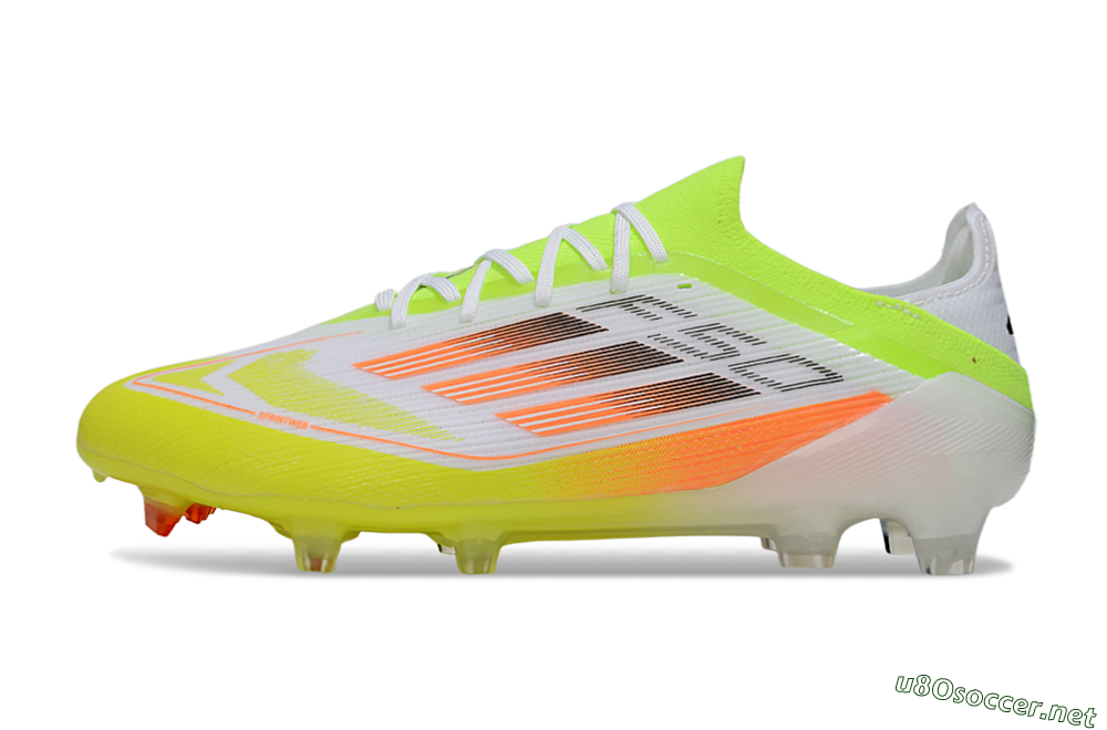 Men's Adidas F50 Elite FG Football Boots - White/Yellow/Orange 0