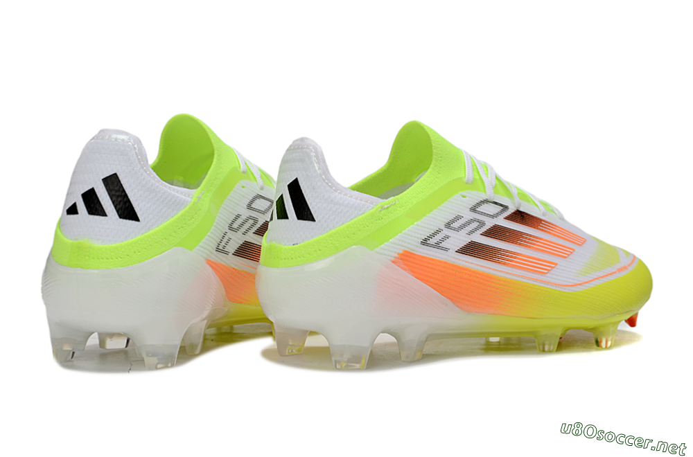 Men's Adidas F50 Elite FG Football Boots - White/Yellow/Orange 6