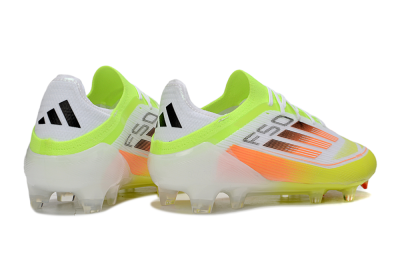 Men's Adidas F50 Elite FG Football Boots - White/Yellow/Orange