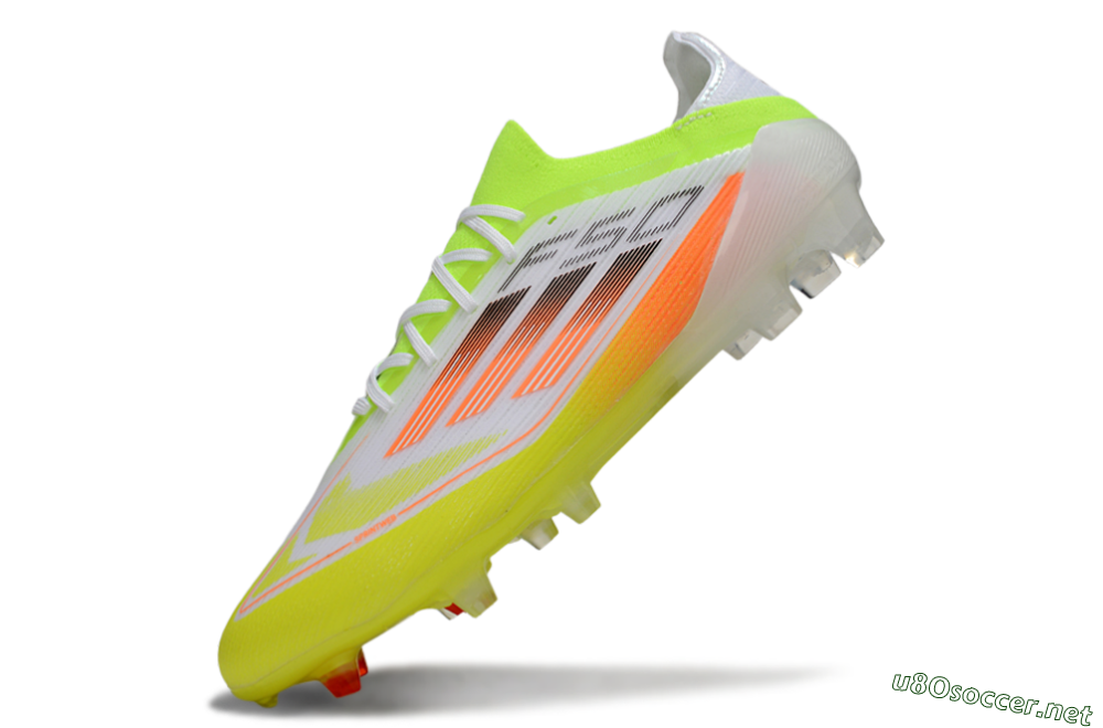 Men's Adidas F50 Elite FG Football Boots - White/Yellow/Orange 5