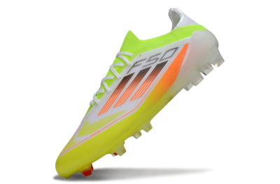 Men's Adidas F50 Elite FG Football Boots - White/Yellow/Orange