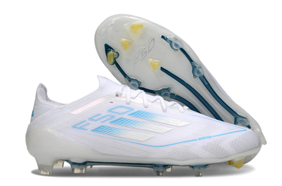 Men's Adidas F50 Elite FG Football Boots - White/Blue