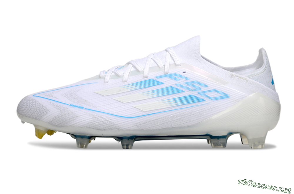 Men's Adidas F50 Elite FG Football Boots - White/Blue 0